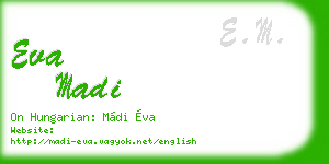 eva madi business card